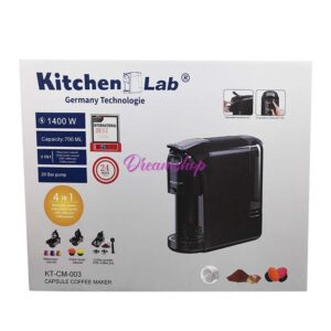 Machine à Café Kitchen Lab 4 en 1 – 1400W – 20 Bars