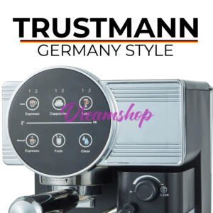 Machine à café et Lait inox 5 en1 Multi Capsules 1350W 20 Bar TRUSTMANN® TM-CM-002