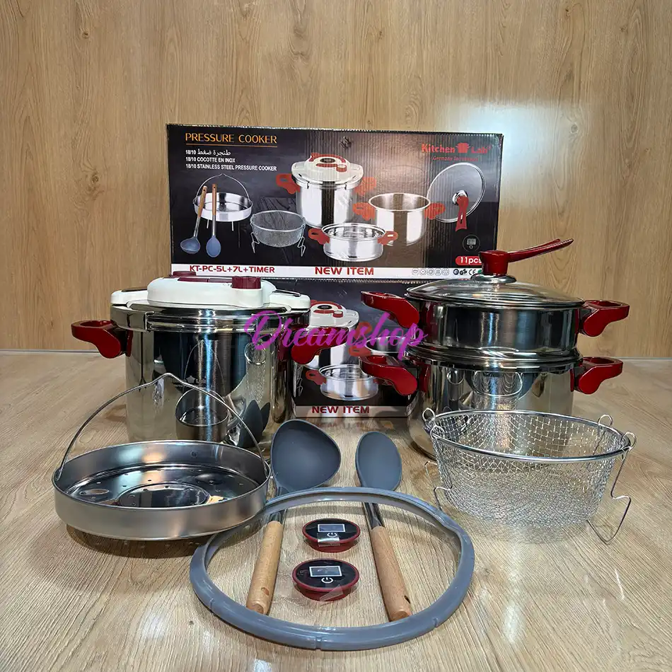 Cocotte Minute CLIPSO KitchenLab Technologie Germany 18/10 7+5 Litre 11 piece
