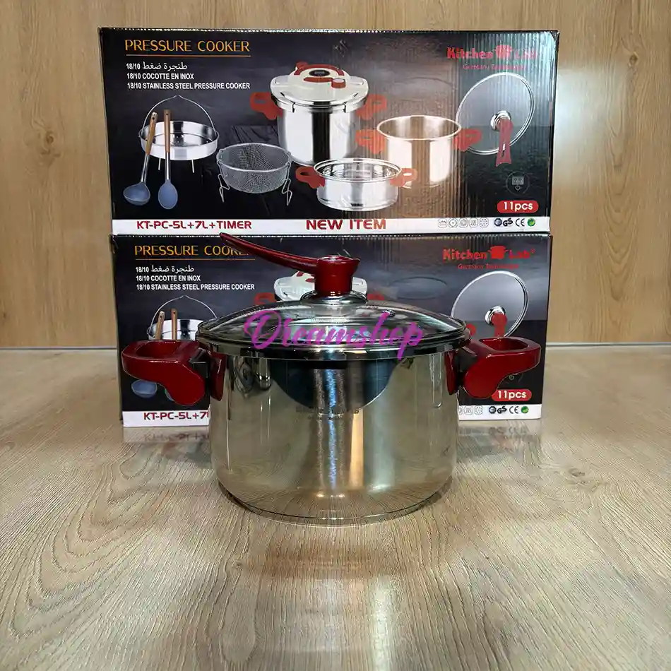 Cocotte Minute CLIPSO KitchenLab Technologie Germany 18/10 7+5 Litre 11 piece
