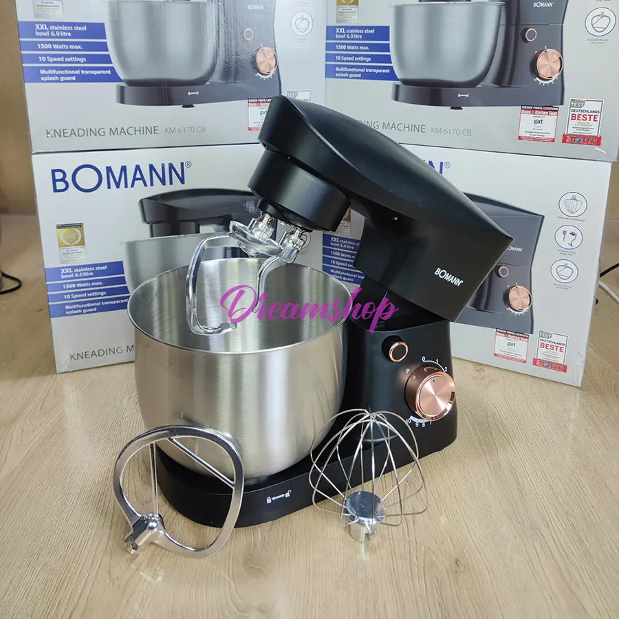 Bomann Germany Robot Pétrin Multifonction 6L Double Crochet 1500W