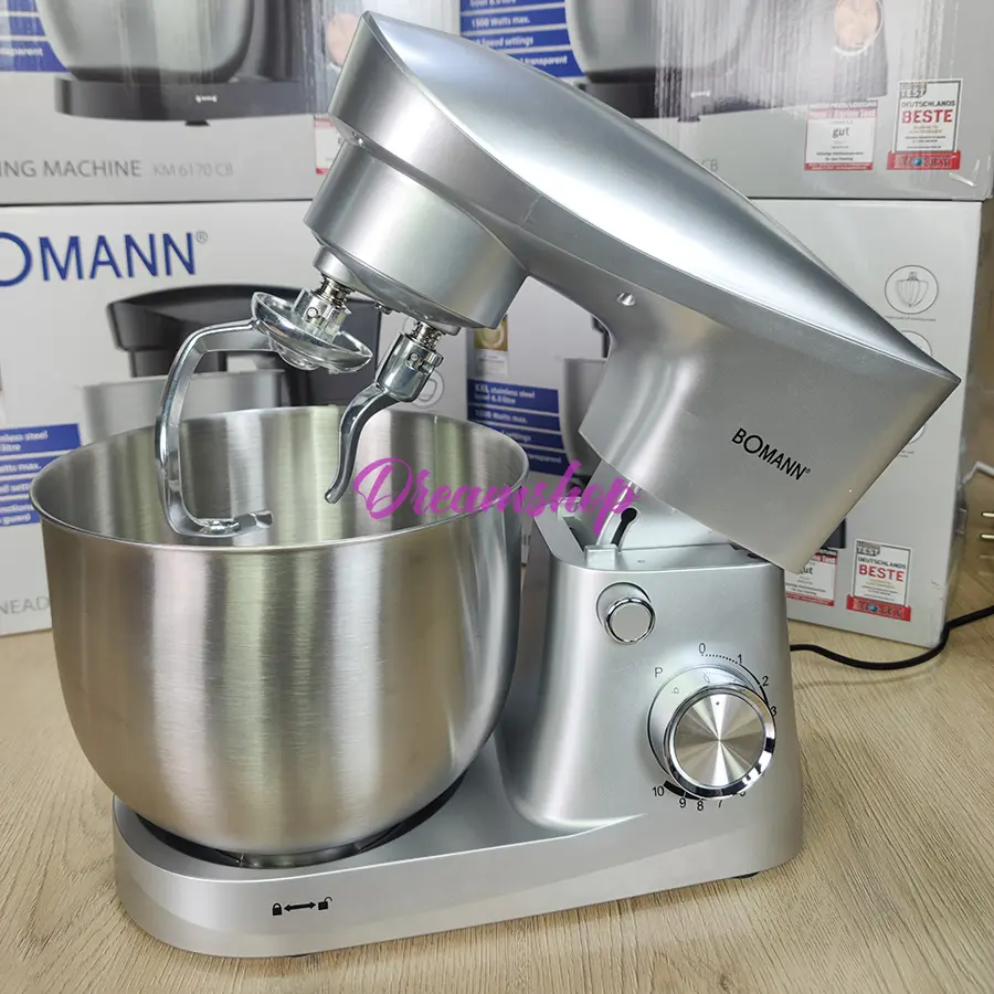 Bomann Germany Robot Pétrin Multifonction 6L Double Crochet 1500W