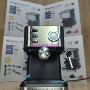 Cafetière inox a Bras 4 en 1 – 20 Bars 1050W 1.5L Café Poudre et MultiCaps KitchenLab KT-CM-001