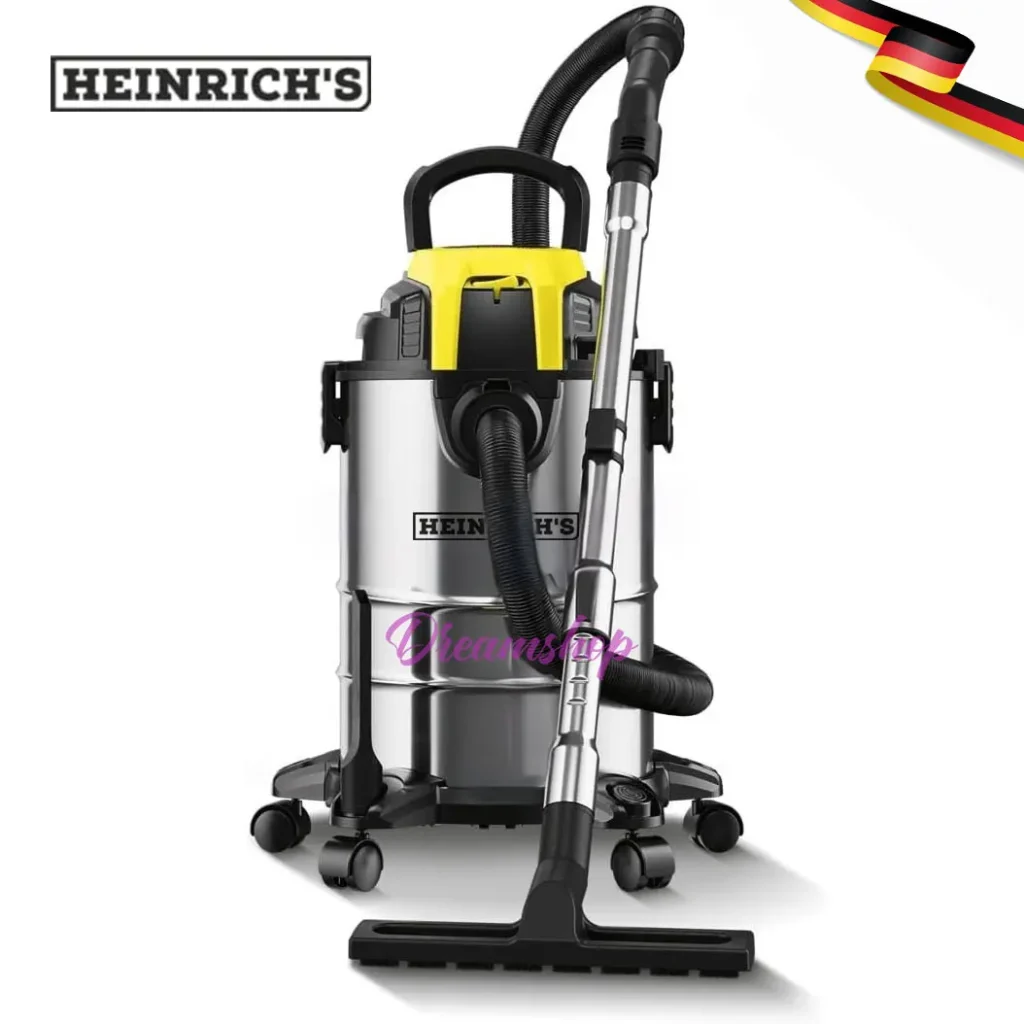 L’aspirateur Heinrich´s Germany Eau et Poussière Avec la fonctionne de Souffleur 2300 w et 25 L HBS 1804