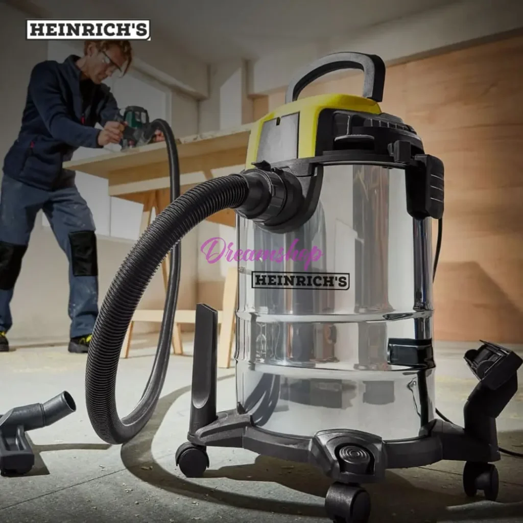 L’aspirateur Heinrich´s Germany Eau et Poussière Avec la fonctionne de Souffleur 2300 w et 25 L HBS 1804